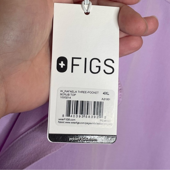 Figs Rafaela Oversized Scrub Top 3 Pocket Healthcare in Lavender Purple 4XL - Picture 11 of 11